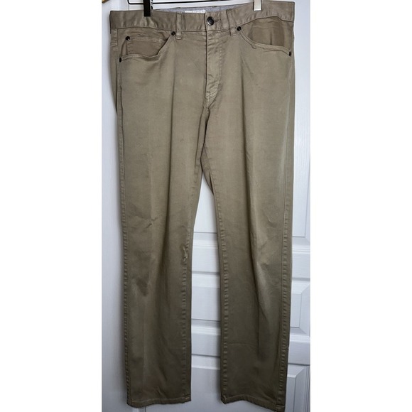 Peter Millar Signature Sateen Five-Pocket Pants 32x30 Khaki‎ Classic Chino - Picture 1 of 8